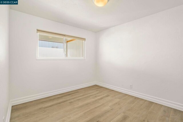 empty room featuring light hardwood / wood-style flooring