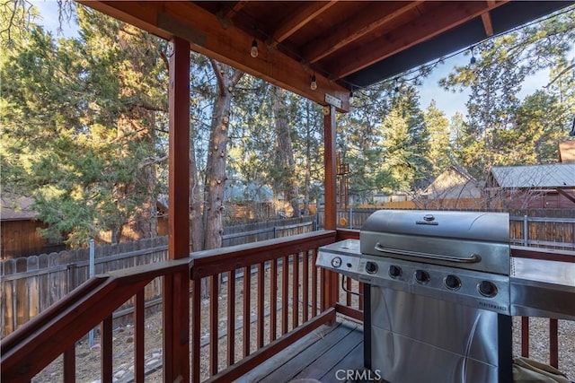 deck with grilling area