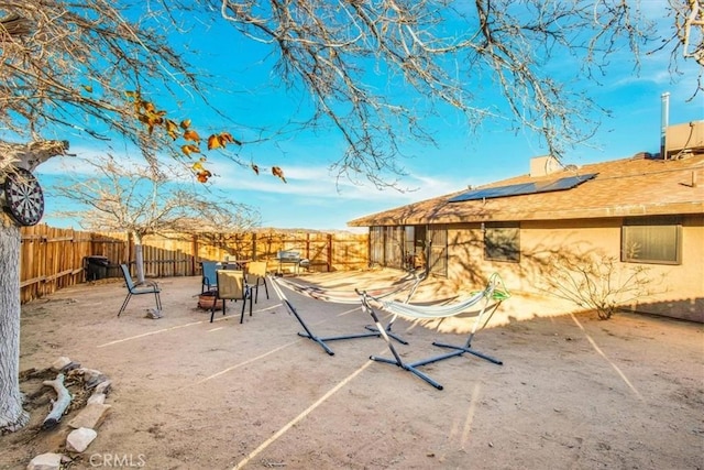 view of patio with a fenced backyard