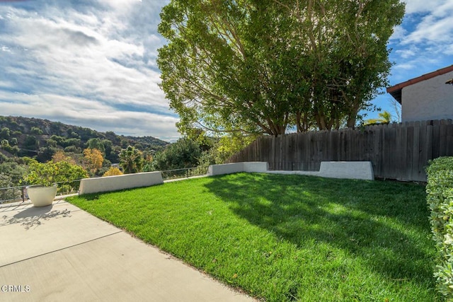 view of yard with a patio