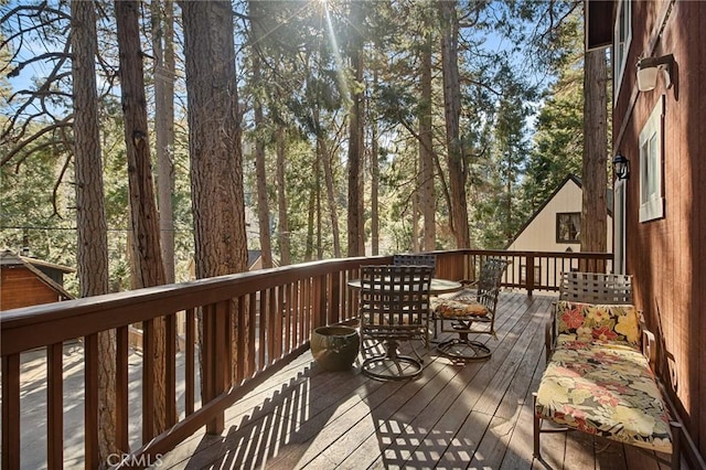 view of wooden deck