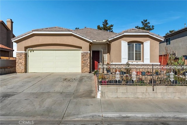 view of front of home featuring a garage