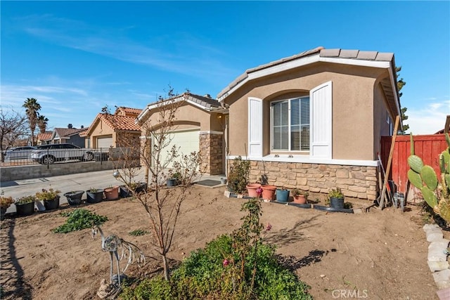 view of front of home featuring a garage