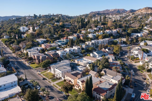 aerial view featuring a mountain view