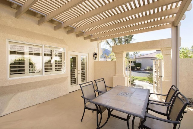 view of patio / terrace with a pergola