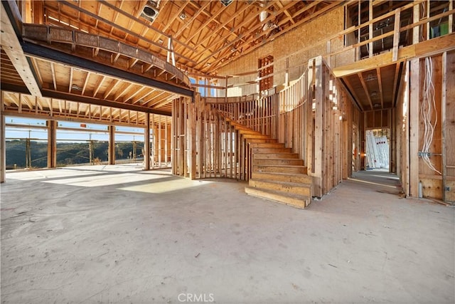 miscellaneous room with concrete flooring