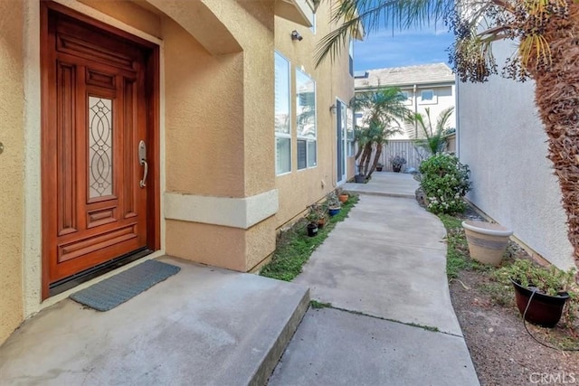 view of doorway to property