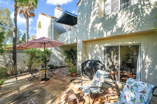 view of patio with grilling area