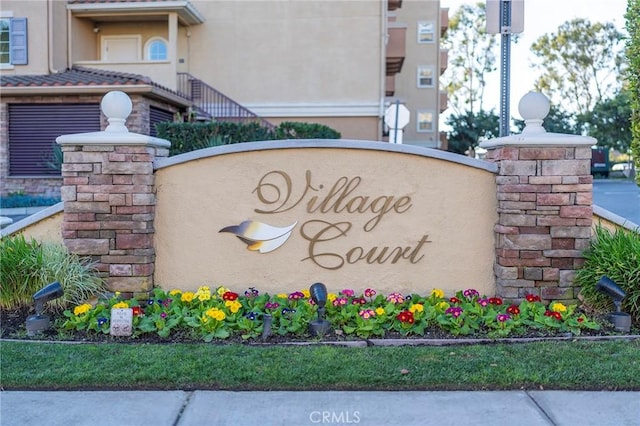 view of community sign