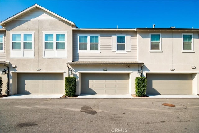 view of property with a garage