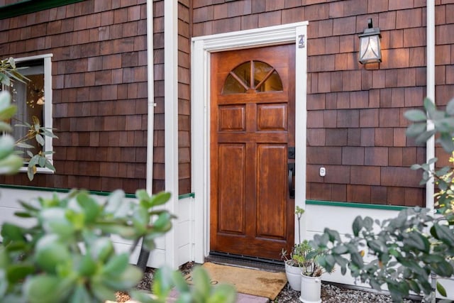 view of doorway to property