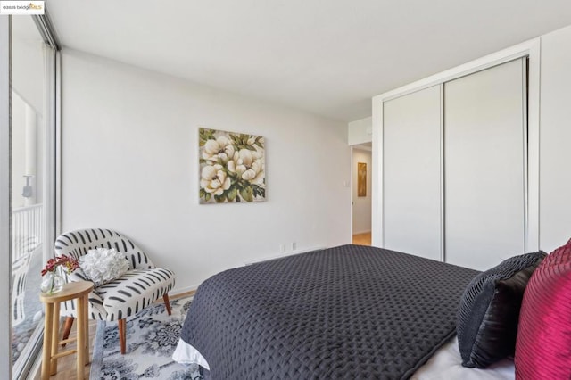 bedroom with a closet