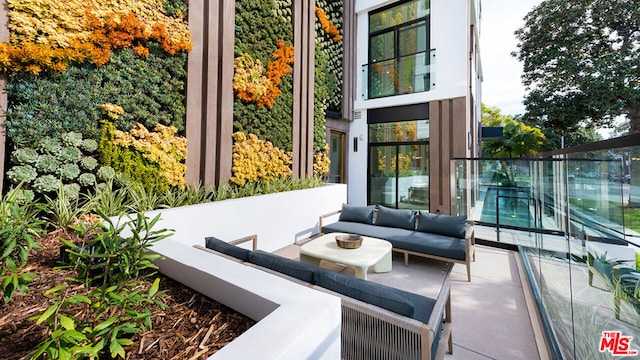 view of patio / terrace with an outdoor living space