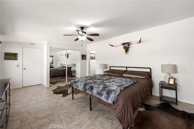 bedroom with ceiling fan