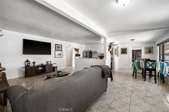 view of tiled living room