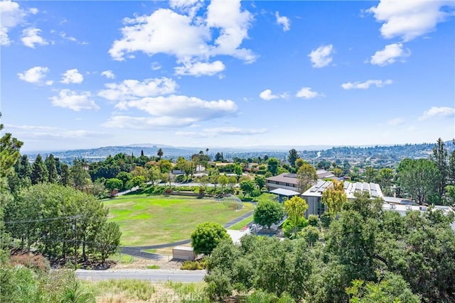 bird's eye view featuring a mountain view