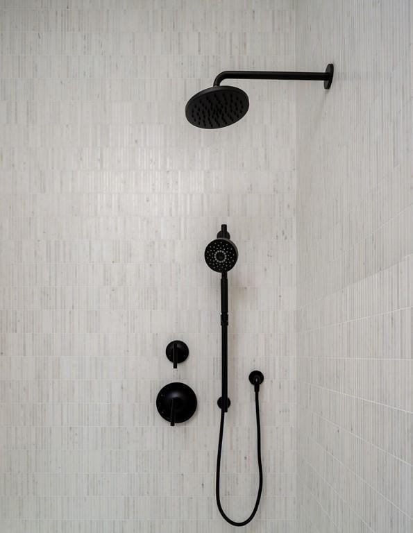 room details with a tile shower