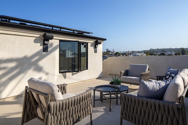 view of patio / terrace featuring an outdoor living space