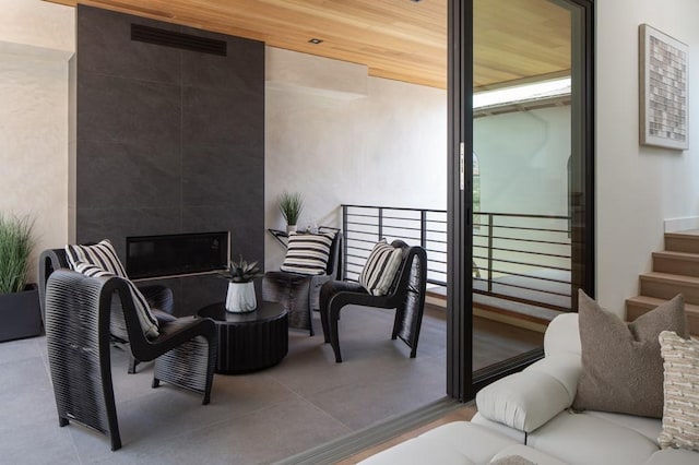 view of patio / terrace with a balcony