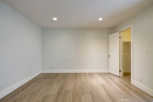 empty room featuring light wood-type flooring