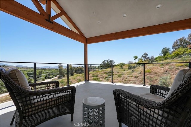 balcony with a patio