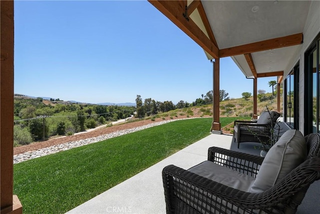 view of patio featuring outdoor lounge area