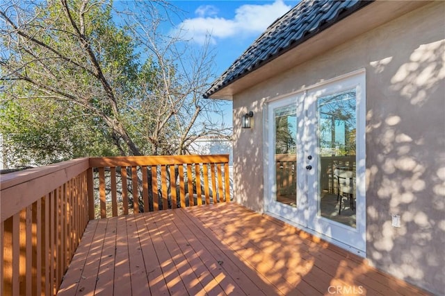 view of wooden terrace