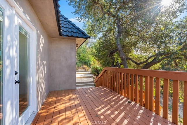 view of wooden terrace