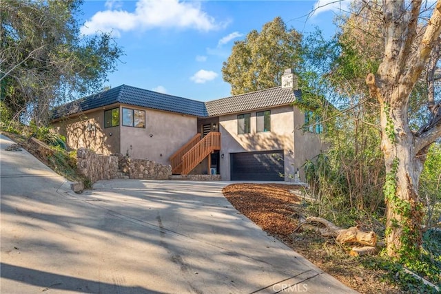 contemporary house with a garage