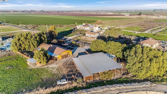 aerial view with a rural view