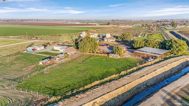 bird's eye view with a rural view