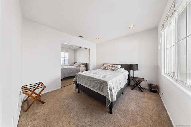 bedroom with carpet floors