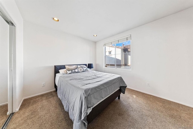 view of carpeted bedroom