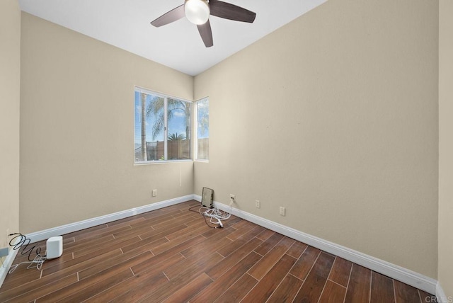 unfurnished room featuring ceiling fan