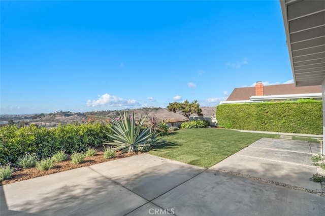 view of yard featuring a patio