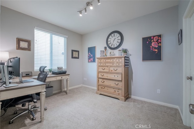 view of carpeted office