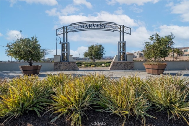 view of community sign