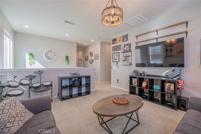 view of carpeted living room