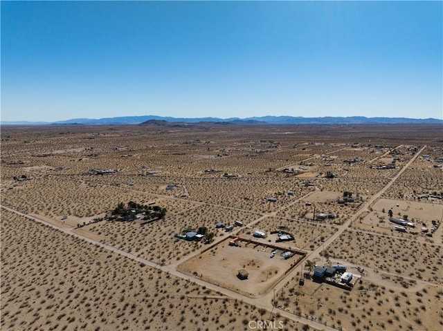 aerial view with a mountain view