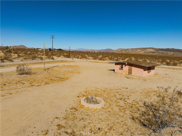 view of road featuring a mountain view