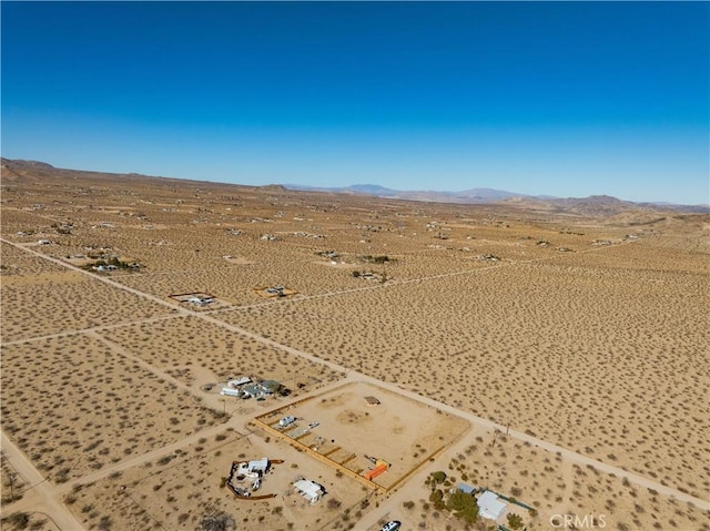 aerial view with a mountain view