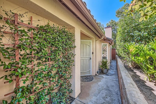 view of doorway to property