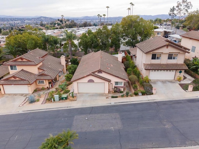 aerial view featuring a mountain view