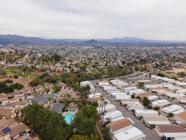 aerial view featuring a mountain view