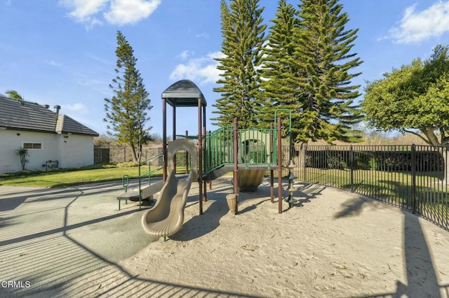 view of jungle gym