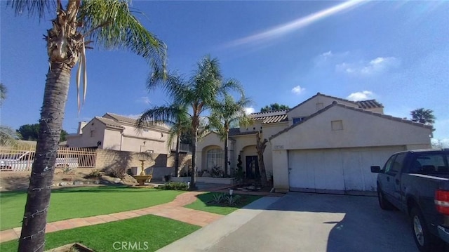 mediterranean / spanish-style house featuring a garage