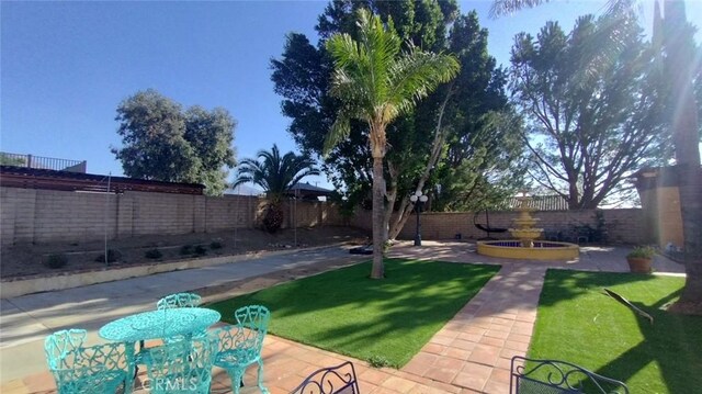 view of yard featuring a patio area