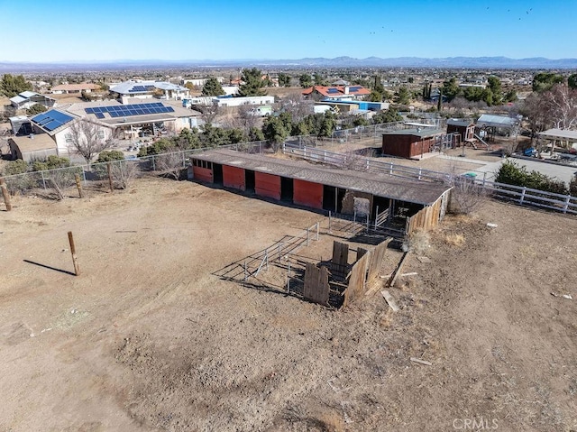 drone / aerial view with a mountain view