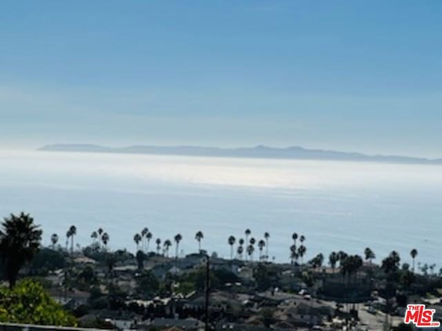 property view of water featuring a mountain view