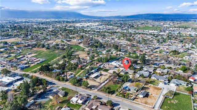 aerial view featuring a mountain view